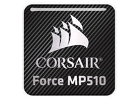 Corsair Force MP510 SSD 1"x1" Chrome Effect Domed Case Badge / Sticker Logo
