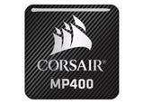 Corsair MP400 SSD 1"x1" Chrome Effect Domed Case Badge / Sticker Logo