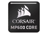 Corsair MP600 Core SSD 1"x1" Chrome Effect Domed Case Badge / Sticker Logo
