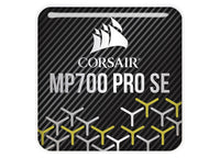 Corsair MP700 PRO SE SSD 1"x1" Chrome Effect Domed Case Badge / Sticker Logo