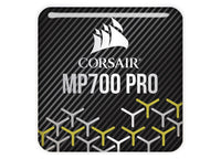 Corsair MP700 PRO SSD 1"x1" Chrome Effect Domed Case Badge / Sticker Logo