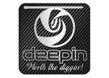 Deepin 1"x1" Chrome Effect Domed Case Badge / Sticker Logo