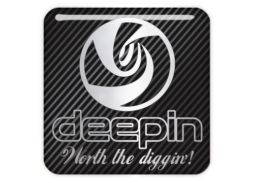 Deepin 1"x1" Chrome Effect Domed Case Badge / Sticker Logo