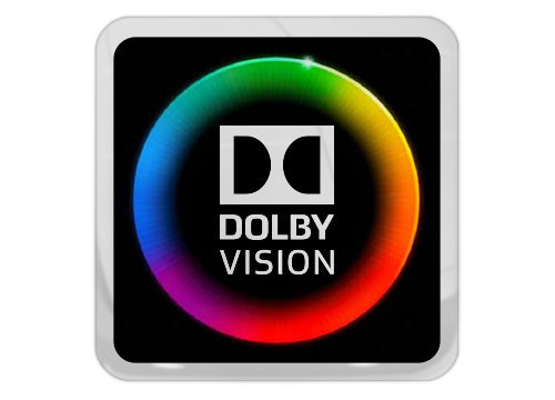 Dolby Vision 0.75"x0.75" Chrome Effect Flat Sticker