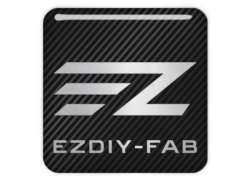 EZDIY-FAB 1"x1" Chrome Effect Domed Case Badge / Sticker Logo