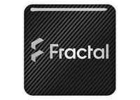 Fractal Design New 1"x1" Chrome Effect Domed Case Badge / Sticker Logo