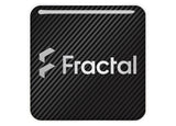 Fractal Design New 1"x1" Chrome Effect Domed Case Badge / Sticker Logo