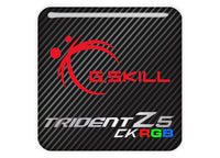 G.Skill Trident Z5 CK RGB DDR5 RAM 1"x1" Chrome Effect Domed Case Badge / Sticker Logo