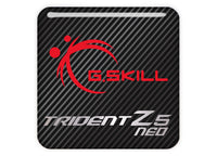 G.Skill Trident Z5 NEO DDR5 RAM 1"x1" Chrome Effect Domed Case Badge / Sticker Logo