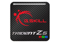 G.Skill Trident Z5 RGB DDR5 RAM 1"x1" Chrome Effect Domed Case Badge / Sticker Logo