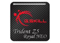 G.Skill Trident Z5 Royal Neo DDR5 RAM 1"x1" Chrome Effect Domed Case Badge / Sticker Logo