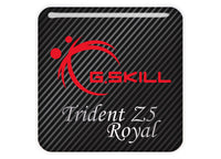 G.Skill Trident Z5 Royal DDR5 RAM 1"x1" Chrome Effect Domed Case Badge / Sticker Logo