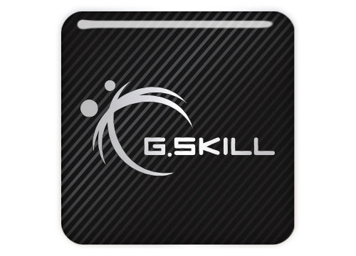Insignia/logotipo adhesivo de caja abovedada con efecto cromado de 1"x1" de G.Skill