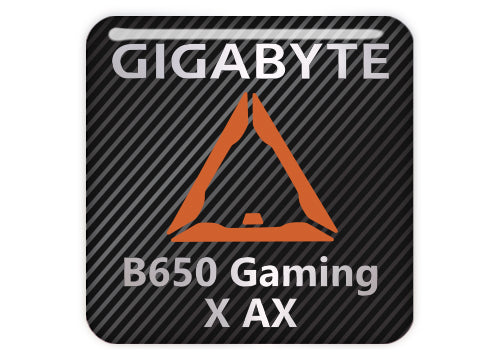 Gigabyte B650 Gaming X AX Motherboard 1"x1" Chrome Effect Domed Case Badge / Sticker Logo