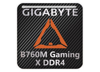 Gigabyte B760M Gaming X DDR4 Motherboard 1"x1" Chrome Effect Domed Case Badge / Sticker Logo