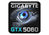 Gigabyte GeForce RTX 5060 1"x1" Chrome Effect Domed Case Badge / Sticker Logo