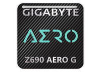 Gigabyte Z690 AERO G Motherboard 1"x1" Chrome Effect Domed Case Badge / Sticker Logo