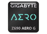 Gigabyte Z690 AERO G Motherboard 1"x1" Chrome Effect Domed Case Badge / Sticker Logo