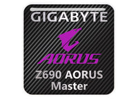 Gigabyte Z690 AORUS Master Motherboard 1"x1" Chrome Effect Domed Case Badge / Sticker Logo