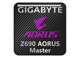 Gigabyte Z690 AORUS Master Motherboard 1"x1" Chrome Effect Domed Case Badge / Sticker Logo