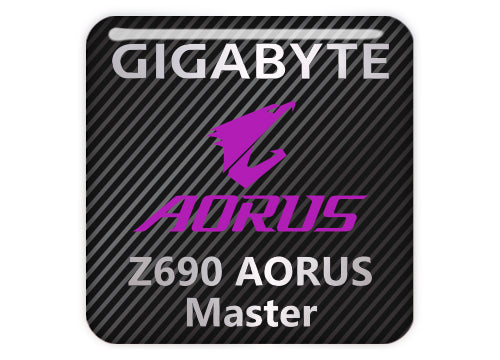 Gigabyte Z690 AORUS Master Motherboard 1"x1" Chrome Effect Domed Case Badge / Sticker Logo