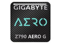 Gigabyte Z790 AERO G Motherboard 1"x1" Chrome Effect Domed Case Badge / Sticker Logo