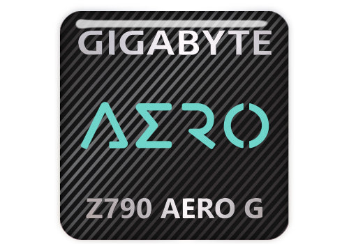 Gigabyte Z790 AERO G Motherboard 1"x1" Chrome Effect Domed Case Badge / Sticker Logo