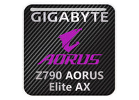Gigabyte Z790 AORUS Elite AX Motherboard 1"x1" Chrome Effect Domed Case Badge / Sticker Logo