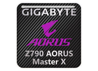 Gigabyte Z790 AORUS Master X Motherboard 1"x1" Chrome Effect Domed Case Badge / Sticker Logo
