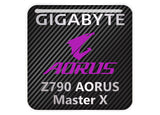 Gigabyte Z790 AORUS Master X Motherboard 1"x1" Chrome Effect Domed Case Badge / Sticker Logo