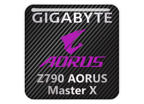 Gigabyte Z790 AORUS Master X Motherboard 1"x1" Chrome Effect Domed Case Badge / Sticker Logo