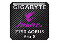 Gigabyte Z790 AORUS Pro X Motherboard 1"x1" Chrome Effect Domed Case Badge / Sticker Logo
