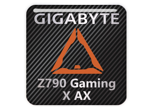Gigabyte Z790 Gaming X AX Motherboard 1"x1" Chrome Effect Domed Case Badge / Sticker Logo