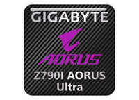 Gigabyte Z790I AORUS Ultra Motherboard 1"x1" Chrome Effect Domed Case Badge / Sticker Logo