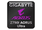 Gigabyte Z790I AORUS Ultra Motherboard 1"x1" Chrome Effect Domed Case Badge / Sticker Logo