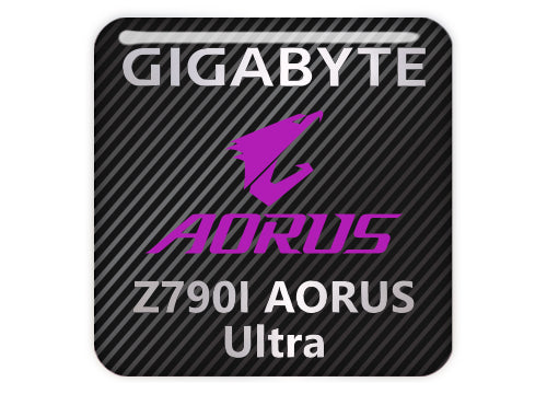 Gigabyte Z790I AORUS Ultra Motherboard 1"x1" Chrome Effect Domed Case Badge / Sticker Logo