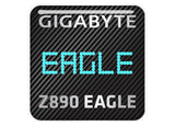 Gigabyte Z890 Eagle Motherboard 1"x1" Chrome Effect Domed Case Badge / Sticker Logo