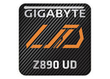 Gigabyte Z890 UD Ultra Durable Motherboard 1"x1" Chrome Effect Domed Case Badge / Sticker Logo