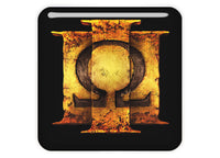 God of War III Black Video Gaming 1"x1" Chrome Effect Domed Case Badge / Sticker Logo