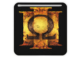 God of War III Black Video Gaming 1"x1" Chrome Effect Domed Case Badge / Sticker Logo