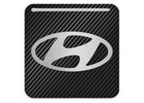 Hyundai 1"x1" Chrome Effect Domed Case Badge / Sticker Logo