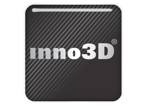 Inno3D 1"x1" Chrome Effect Domed Case Badge / Sticker Logo