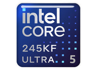 Intel Core Ultra 5 245KF 1"x1" Chrome Effect Domed Case Badge / Sticker Logo