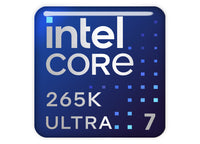 Intel Core Ultra 7 265K 1"x1" Chrome Effect Domed Case Badge / Sticker Logo