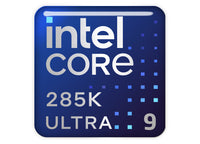 Intel Core Ultra 9 285K 1"x1" Chrome Effect Domed Case Badge / Sticker Logo