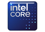 Intel Core 1"x1" Chrome Effect Domed Case Badge / Sticker Logo