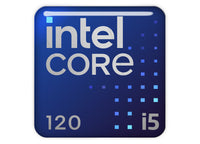 Intel Core i5 120 1"x1" Chrome Effect Domed Case Badge / Sticker Logo