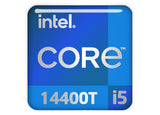 Intel Core i5 14400T 1"x1" Badge de boîtier bombé effet chromé / Logo autocollant