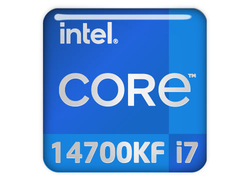 Intel Core i7 14700KF 1x1 Chrome Effect Domed Case Badge / Sticker L –  Sticker Library