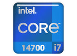 Intel Core i7 14700 1"x1" Badge de boîtier bombé effet chromé / Logo autocollant